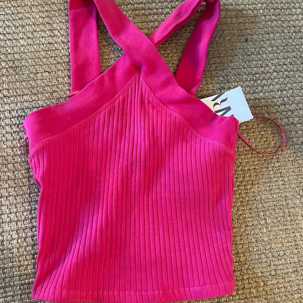 Zara hot pink going out top